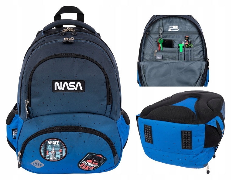 Školský batoh s 4 priehradkami a vesmírnym motívom NASA ST.RIGHT